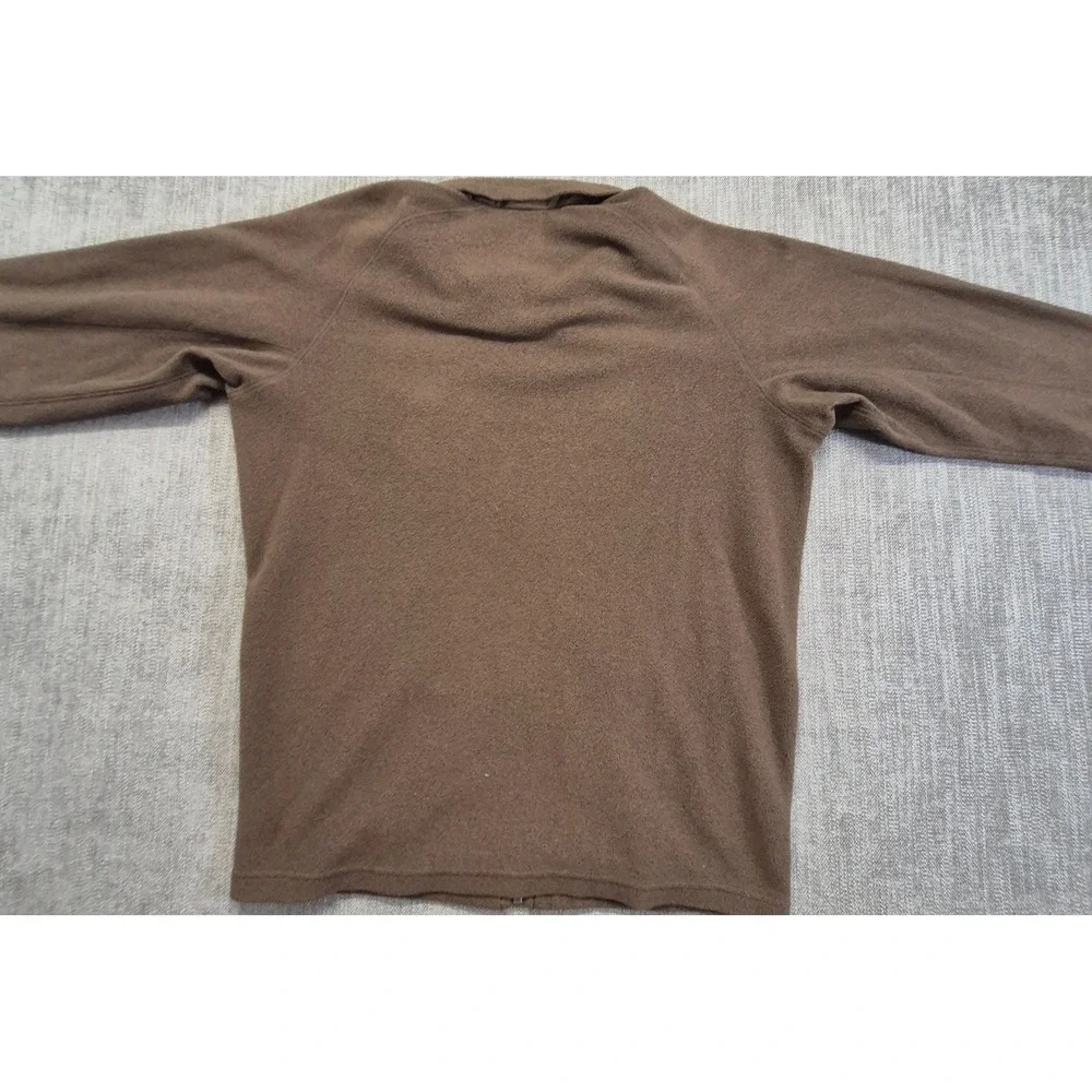 Patagonia men's Pique Knit fleece Jacket brown Full Zip Outdoors Size M 25780